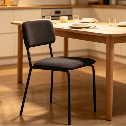 Chaise tissu ANNA Gris anthracite