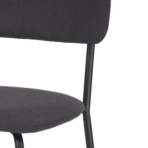 Chaise tissu ANNA Gris anthracite vue détaillée