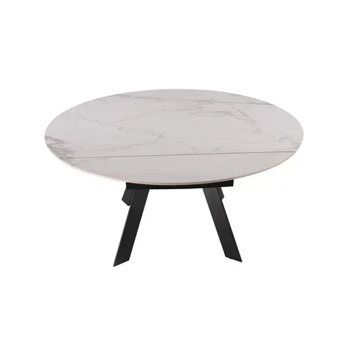 Table extensible  L.90/150 cm AVA Blanc marbré/ céramique