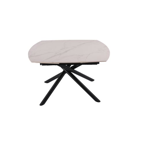 Table céramique L.120/180 CECILIA Blanc mat