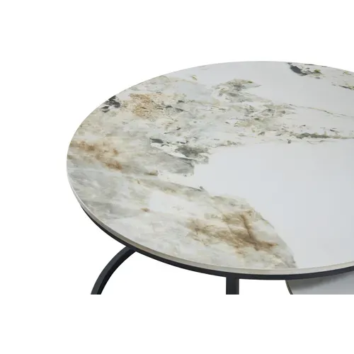Table basse ANAIS Effet marbre blanc