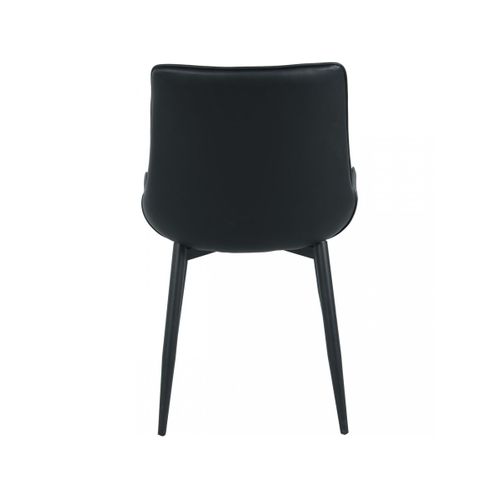 Chaise bi-matière ST MORITZ taupe/noir vue accessoires