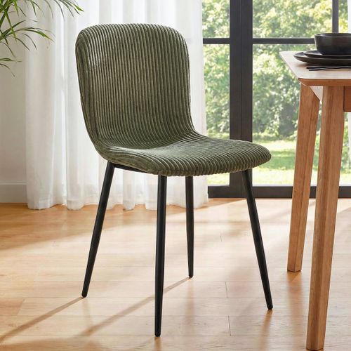 Lot 4 chaises MATHILDE Kaki vue d'ambiance 1