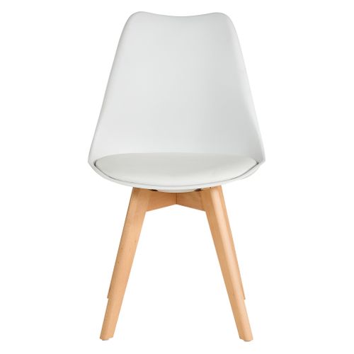Chaise NORVEGE Blanc vue de face