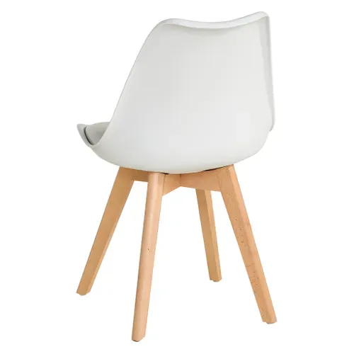 Chaise NORVEGE Blanc vue de derrière