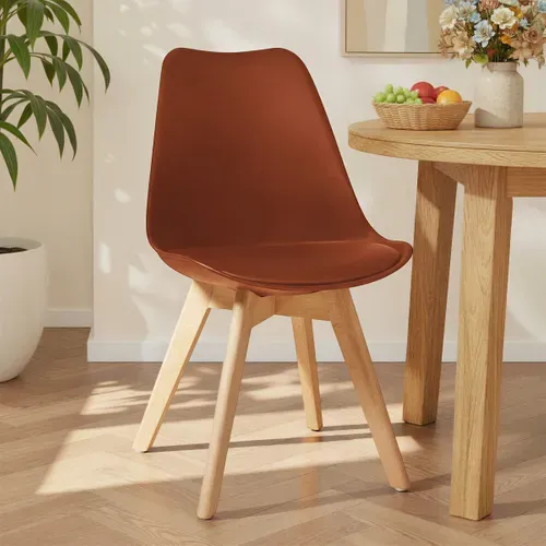 Chaise NORVEGE terracotta vue d'ambiance 1