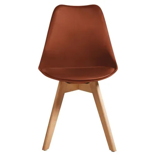 Chaise NORVEGE terracotta vue de face