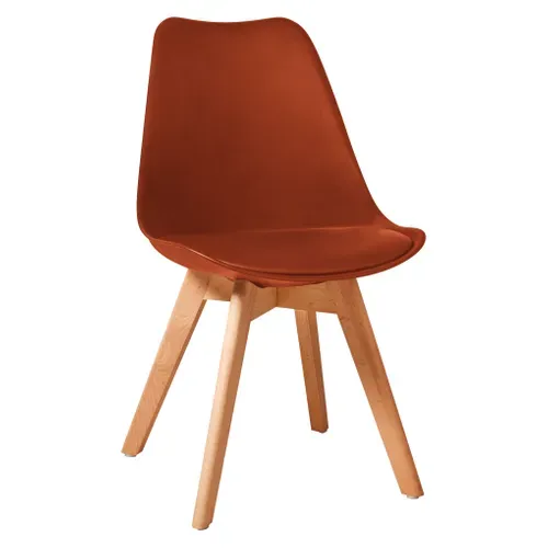 Chaise NORVEGE terracotta vue 3/4