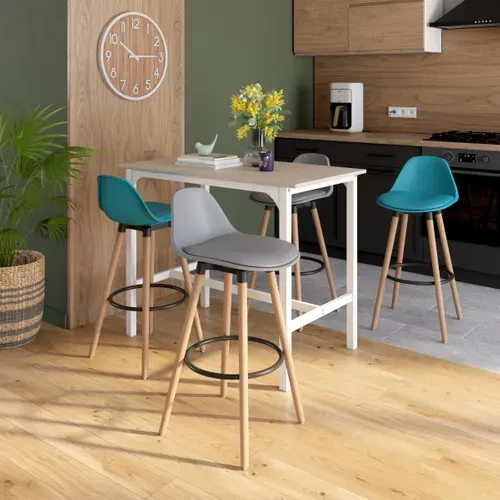 Tabouret bar H70 NORVEGE Gris vue d'ambiance 1
