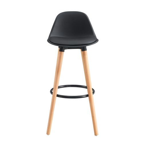 Tabouret bar H70 NORVEGE Noir vue de face