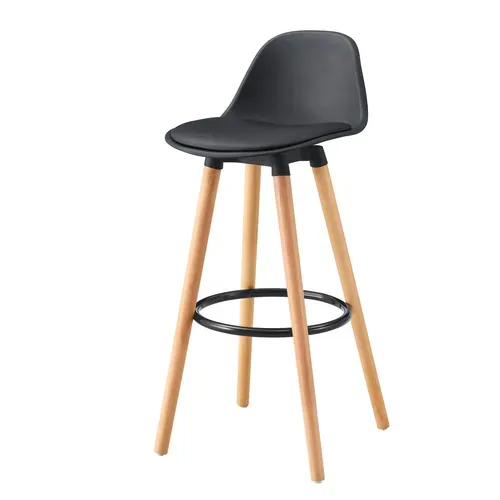 Tabouret bar H70 NORVEGE Noir vue de profil