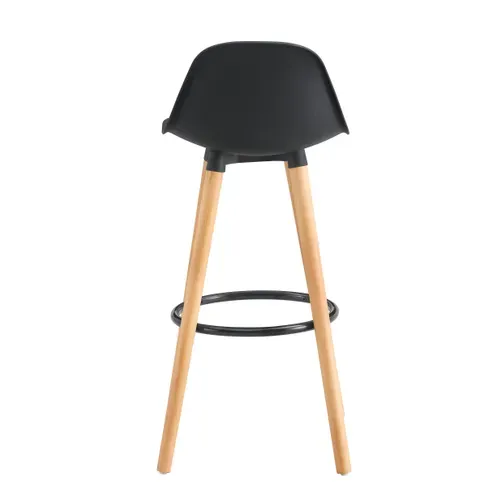 Tabouret bar H70 NORVEGE Noir vue de derrière