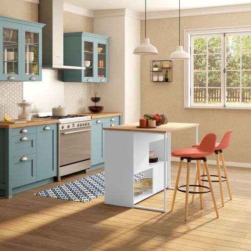 Tabouret bar H70 NORVEGE Terracotta vue d'ambiance 1