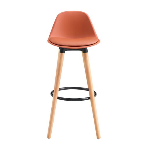 Tabouret bar H70 NORVEGE Terracotta vue de face
