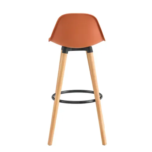 Tabouret bar H70 NORVEGE Terracotta vue de derrière