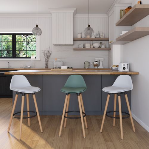 Tabouret bar H70 NORVEGE KAKI vue d'ambiance 1