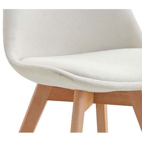 Chaise tissu NORVEGE Ecru