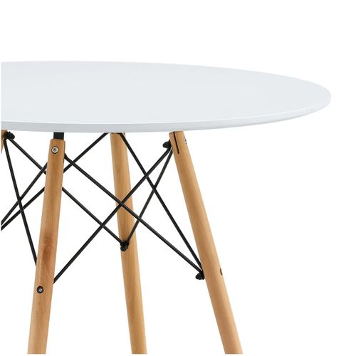 Coin repas table + 2 chaises SINA Blanc / gris vue détaillée