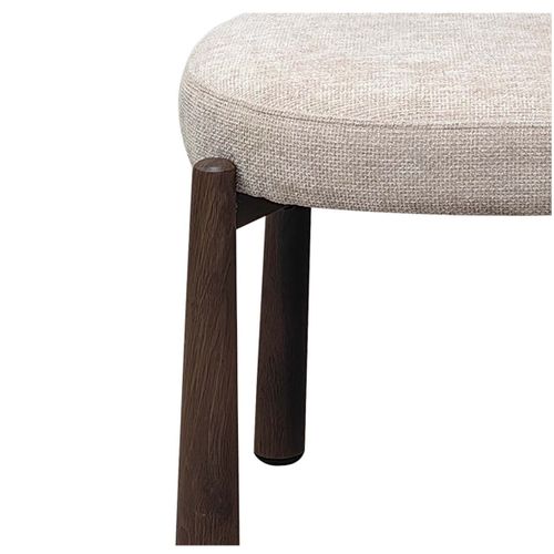 Chaise SANDRA Imitation noyer / écru vue détaillée