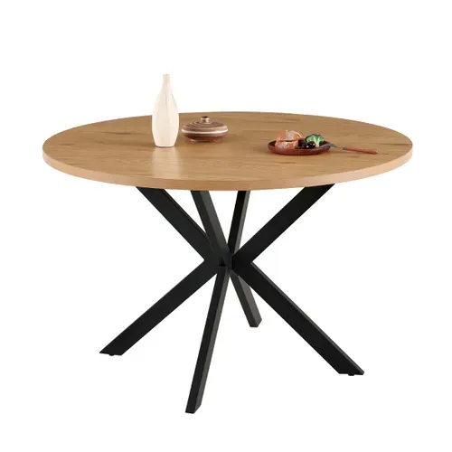 Table L. 120 cm BONNIE Imitation chêne / Noir