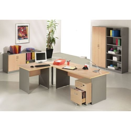 Caisson De Bureau 3 Tiroirs Hêtre Roulettes L 41 H 56 P 50 Cm