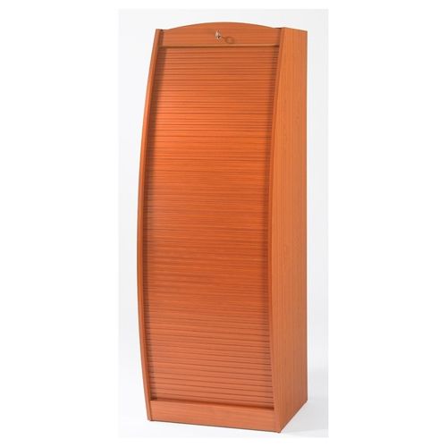 Armoire Informatique Galbée Largeur 60 Cm 5 Niches - Coloris: Merisier