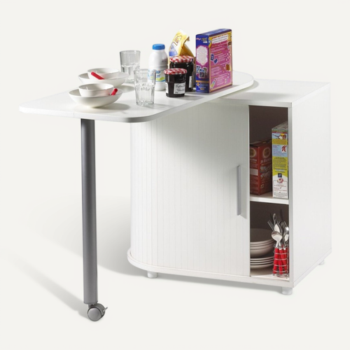 Table Pivotante Et Rangement De Cuisine Blanc