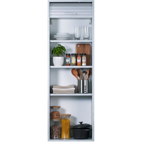 Meuble De Cuisine Alu 1 Rideau 4 Niches L 40 H 123.6 P 35 Cm