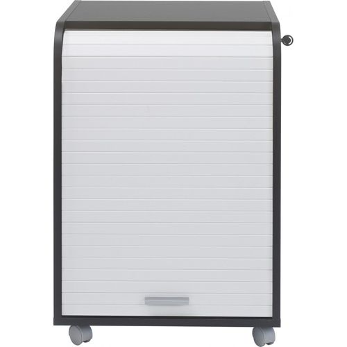 Caisson De Bureau Noir Bicolore à Rideau - Coloris: Blanc