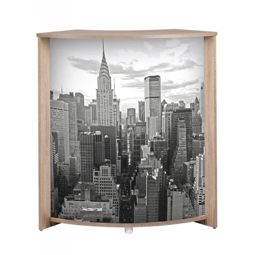 Meuble-comptoir Bar Chêne 3 Niches 96,7 X 104,8 X 44,9 Cm - Coloris: New York 500