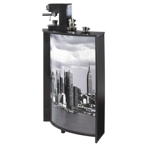 Meuble-comptoir Bar 96 Cm Noir 3 Niches - Coloris: New York 500