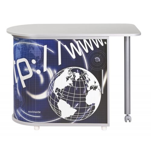 Bureau Informatique Alu Table Pivotante Et Rangement L 77 H 71.7 P 47 Cm - Coloris: Http 800