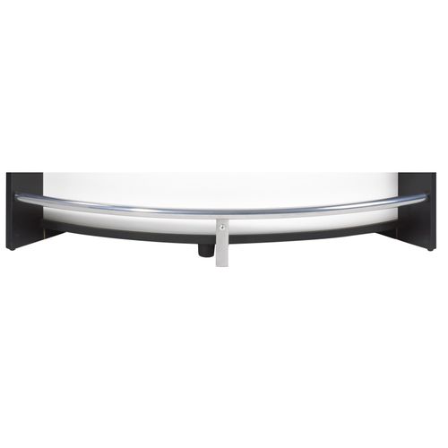 Meuble Comptoir Bar Noir 3 Niches Repose-pieds Métal 106,9 X 104,8 X 53,3 Cm - Coloris: Blanc