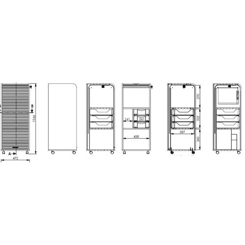 Caisson De Bureau Chêne 3 Tiroirs 3 Niches Mobile Serrure 47,2 X 107,6 X 47 Cm - Liberté 505