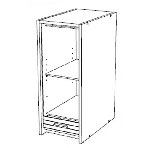 Bureau Blanc 2 Caissons à Rideau - Coloris: Blanc
