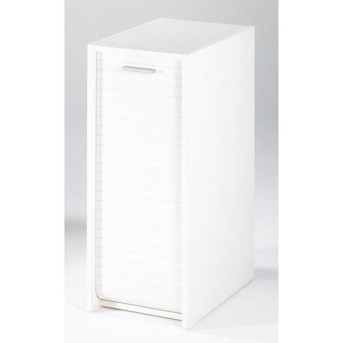 Bureau Blanc 2 Caissons à Rideau - Coloris: Blanc