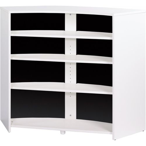Meuble Bar Meuble Comptoir Noir Ou Blanc Face Noire 134,5 X 104,8 X 55,3 Cm - Coloris: Blanc