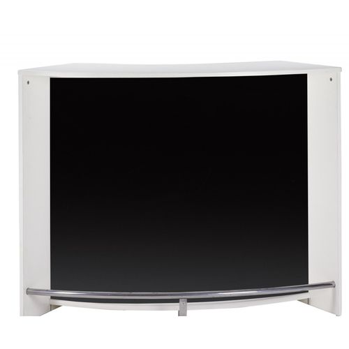 Meuble Bar Meuble Comptoir Noir Ou Blanc Face Noire 134,5 X 104,8 X 55,3 Cm - Coloris: Blanc