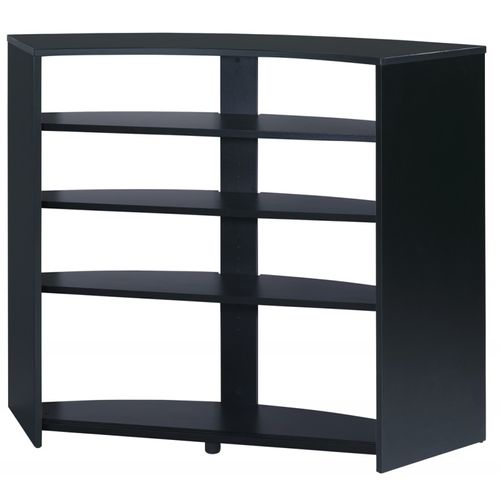 Meuble Bar Comptoir D'accueil Noir 3 Tablettes 134,5 X 104,8 X 55,3 Cm - Coloris: Blanc