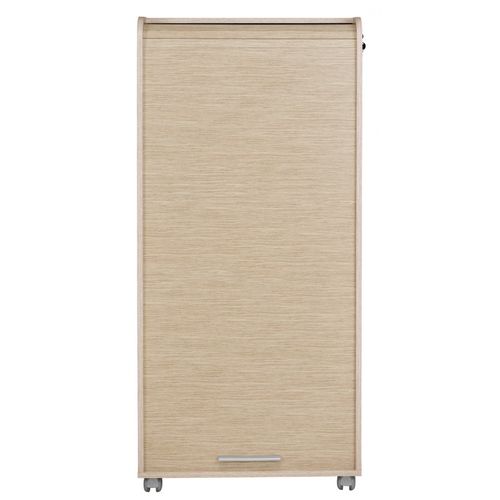 Armoire Informatique Mobile Chêne 2 Tiroirs 5 Niches L 65.2 H 139.9 P 53.1 Cm - Chêne Naturel