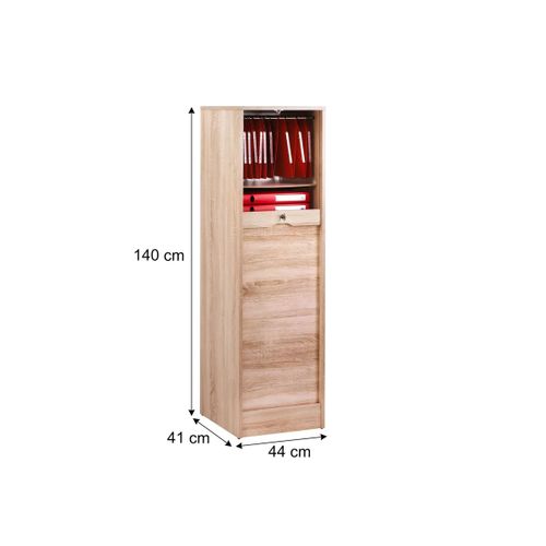 Classeur 140 cm MATHA imitation chêne