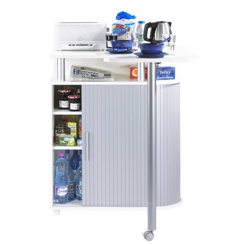 Mange-debout Blanc Et Alu Table Pivotante L 110 H 105.3 P55 Cm