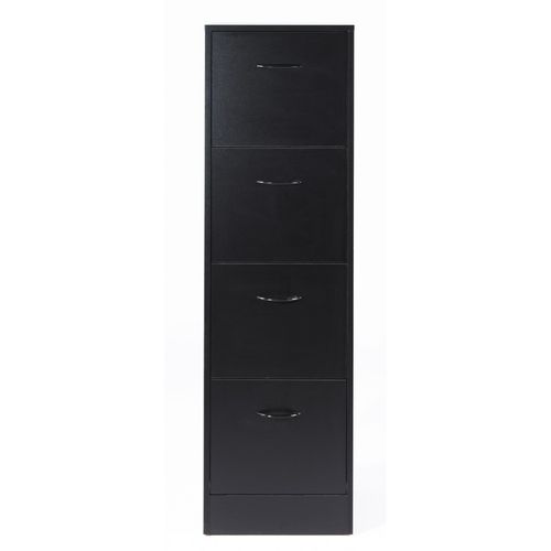 Classeur 4 Tiroirs Pour 100 Dossiers Suspendus L 41,4 H 140,4 P 44 Cm - Coloris: Noir