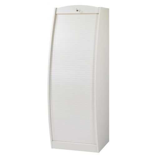 Armoire Informatique Galbée Largeur 60 Cm 5 Niches - Coloris: Blanc
