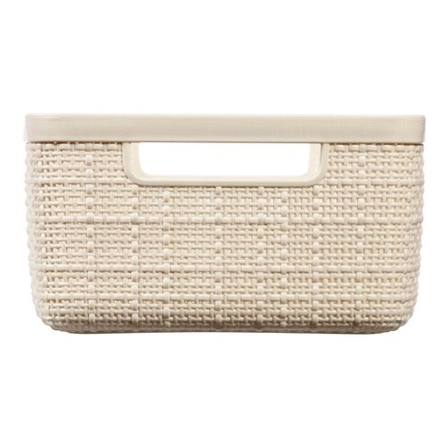 Panier rectangle 5L JUTE Blanc cassé