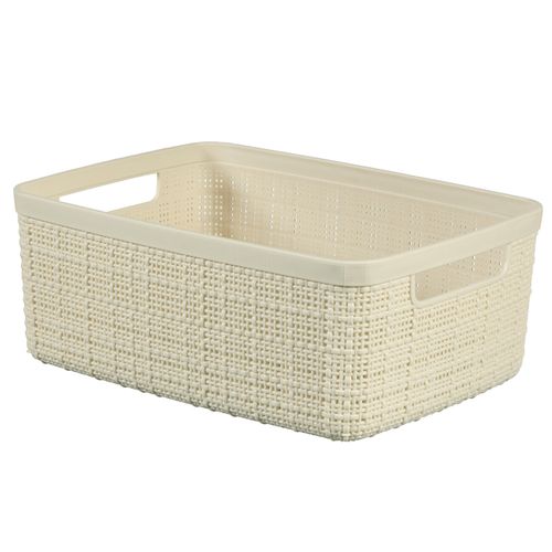 Panier rectangle 5L JUTE Blanc cassé