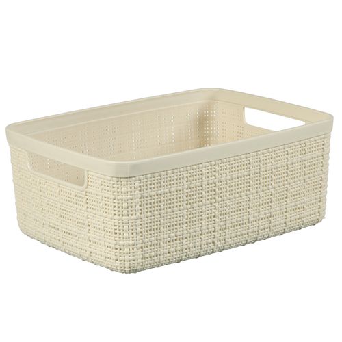 Panier rectangle 5L JUTE Blanc cassé