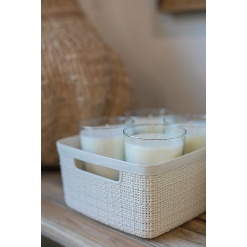 Panier rectangle 5L JUTE Blanc cassé