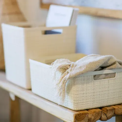 Panier 12L JUTE Blanc cassé vue d'ambiance 1