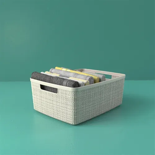 Panier 12L JUTE Blanc cassé